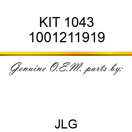 KIT 1043 1001211919