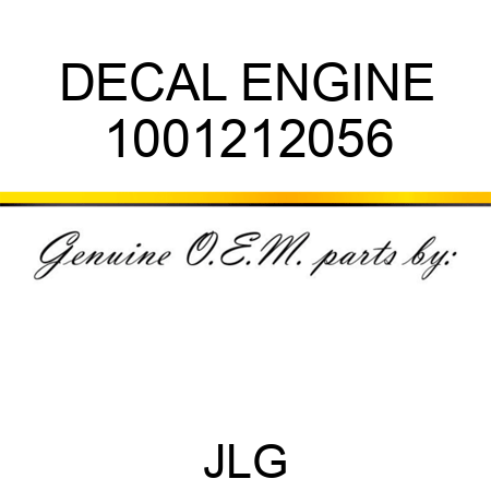 DECAL ENGINE 1001212056