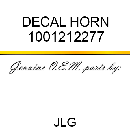 DECAL HORN 1001212277