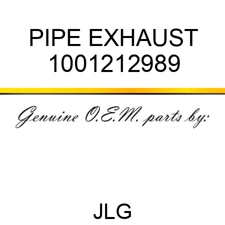 PIPE EXHAUST 1001212989