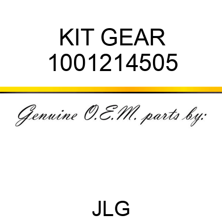 KIT GEAR 1001214505