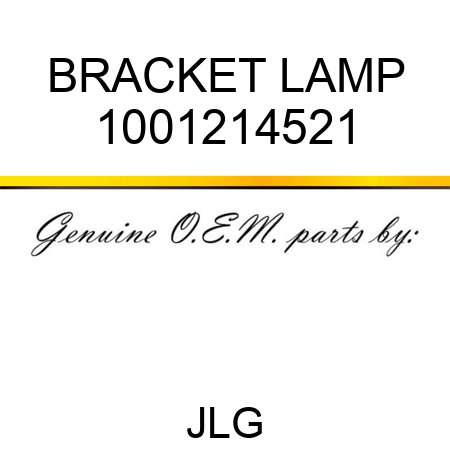 BRACKET LAMP 1001214521