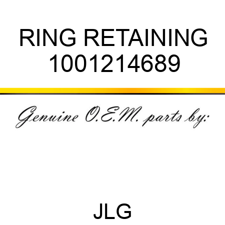 RING RETAINING 1001214689