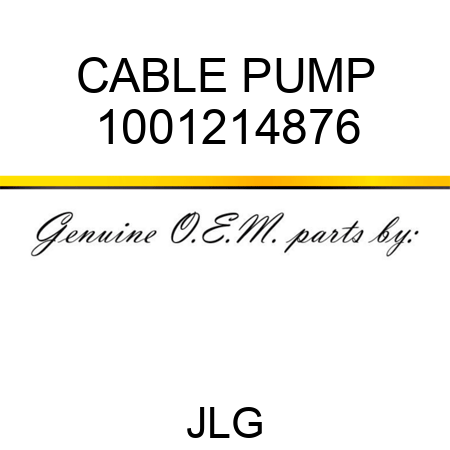 CABLE PUMP 1001214876
