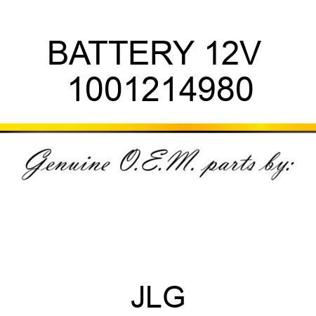 BATTERY 12V  1001214980