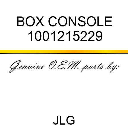 BOX CONSOLE 1001215229