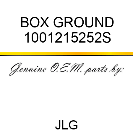 BOX GROUND 1001215252S