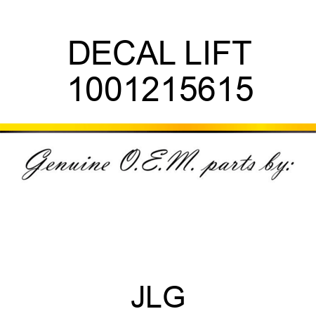 DECAL LIFT 1001215615