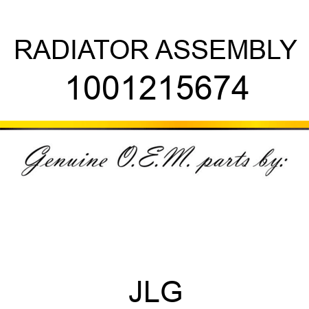 RADIATOR ASSEMBLY 1001215674