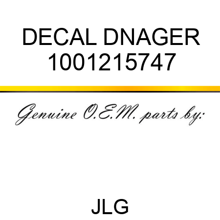 DECAL DNAGER 1001215747