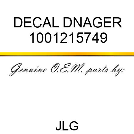 DECAL DNAGER 1001215749