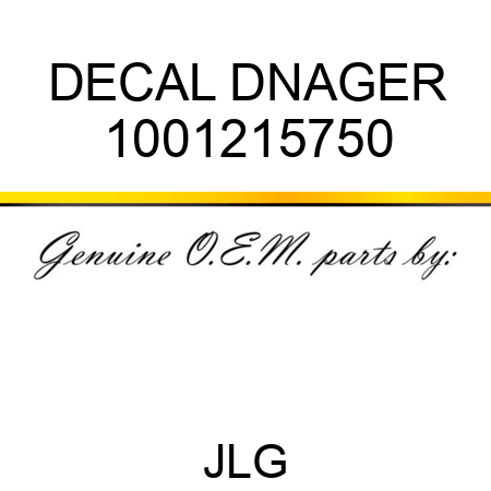 DECAL DNAGER 1001215750