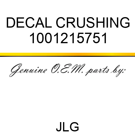 DECAL CRUSHING 1001215751