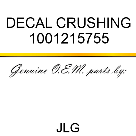 DECAL CRUSHING 1001215755