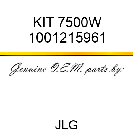 KIT 7500W 1001215961