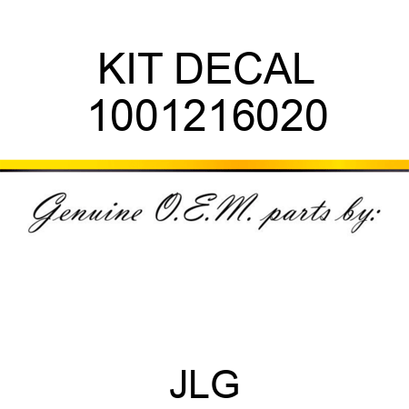 KIT DECAL 1001216020