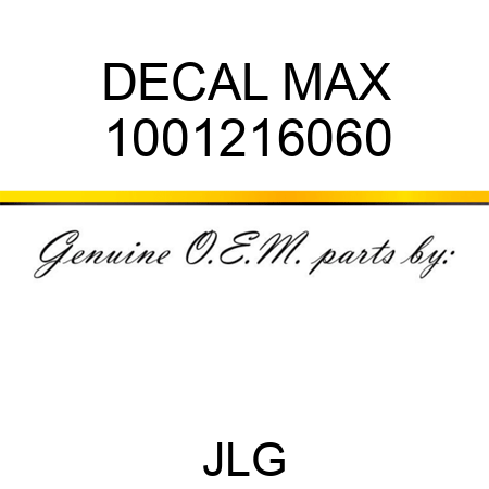 DECAL MAX 1001216060