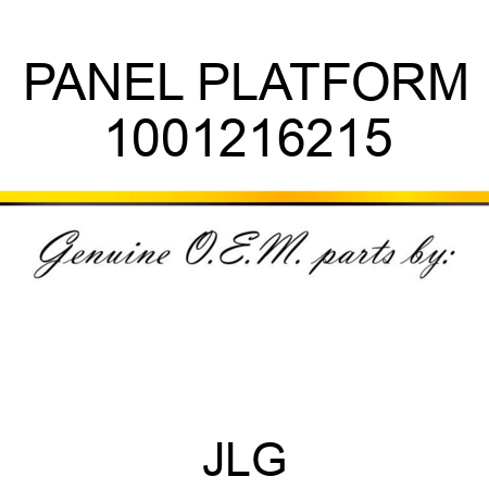 PANEL PLATFORM 1001216215
