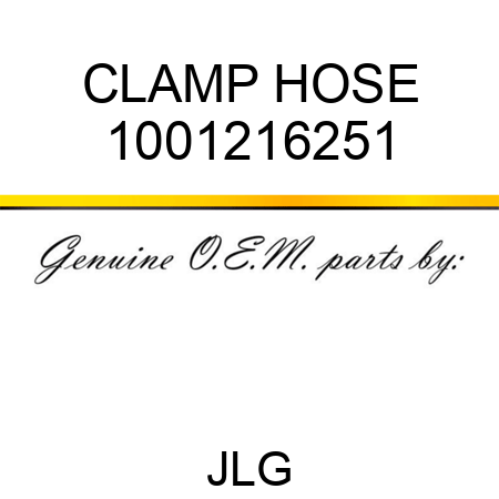 CLAMP HOSE 1001216251