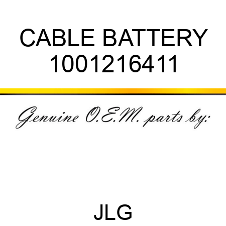 CABLE BATTERY 1001216411