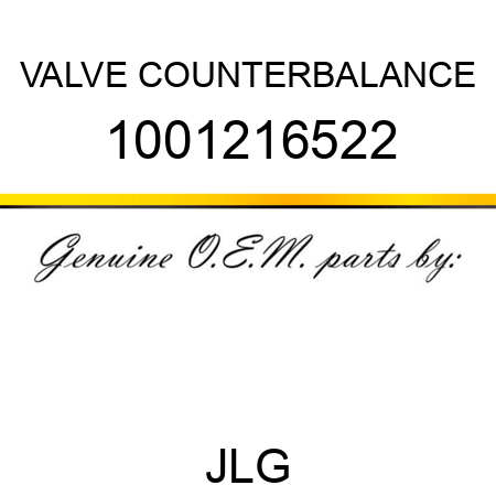 VALVE COUNTERBALANCE 1001216522