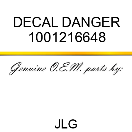 DECAL DANGER 1001216648