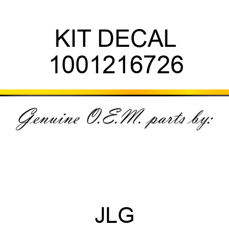KIT DECAL 1001216726