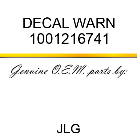 DECAL WARN 1001216741