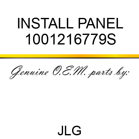 INSTALL PANEL 1001216779S