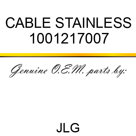 CABLE STAINLESS 1001217007