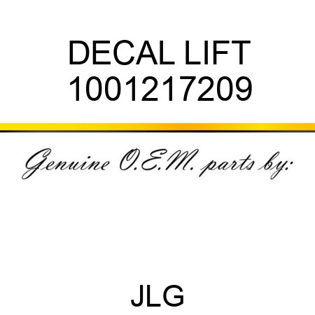 DECAL LIFT 1001217209
