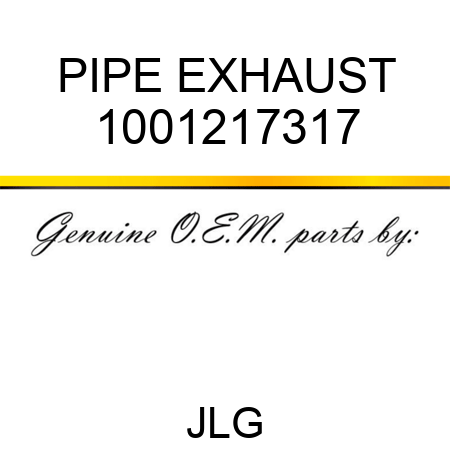 PIPE EXHAUST 1001217317