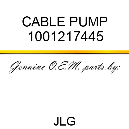 CABLE PUMP 1001217445