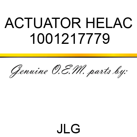 ACTUATOR HELAC 1001217779
