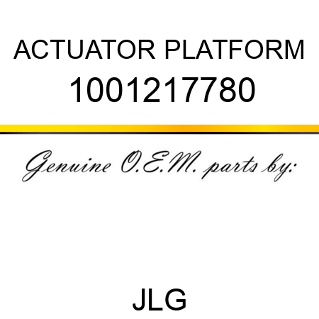 ACTUATOR PLATFORM 1001217780