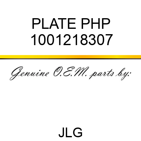 PLATE PHP 1001218307