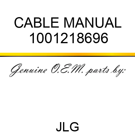 CABLE MANUAL 1001218696