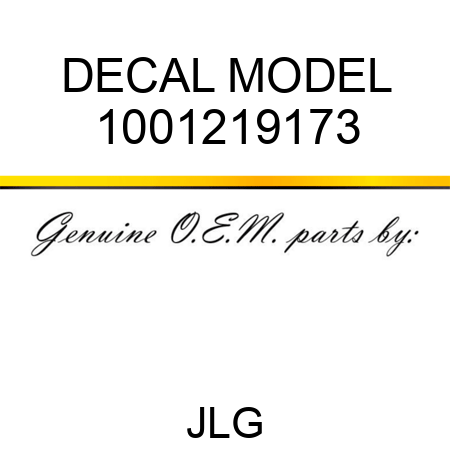 DECAL MODEL 1001219173