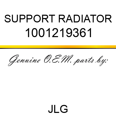 SUPPORT RADIATOR 1001219361