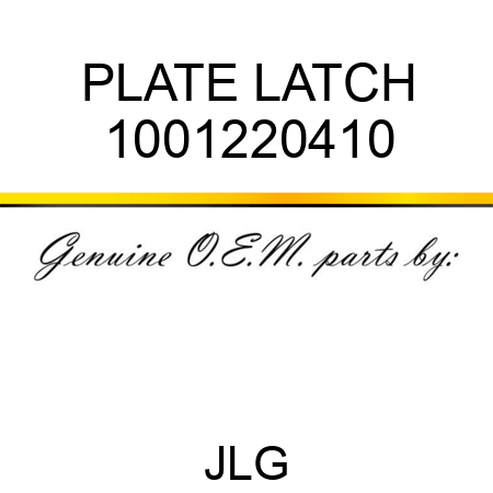 PLATE LATCH 1001220410