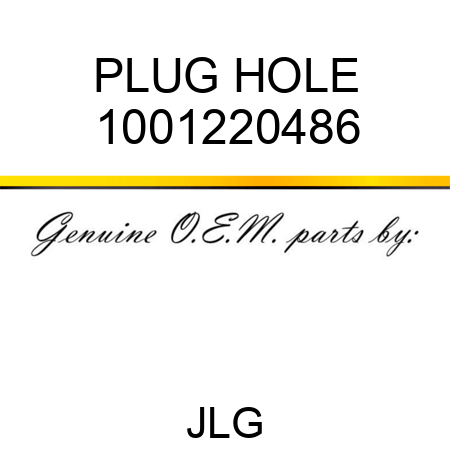 PLUG HOLE 1001220486