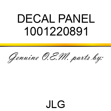 DECAL PANEL 1001220891