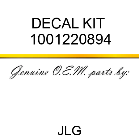 DECAL KIT  1001220894