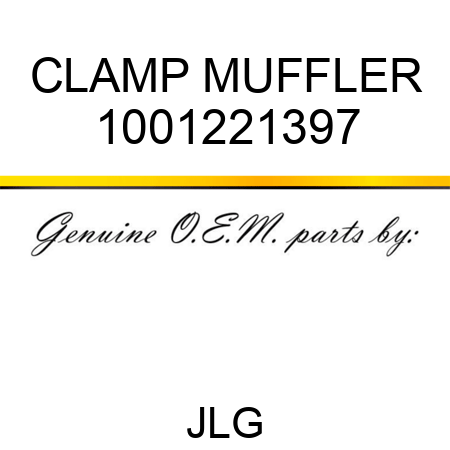 CLAMP MUFFLER 1001221397