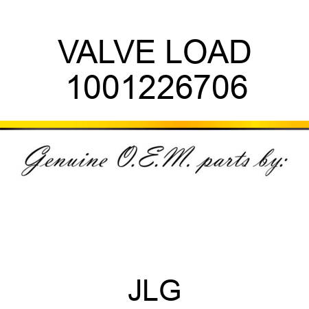 VALVE LOAD 1001226706