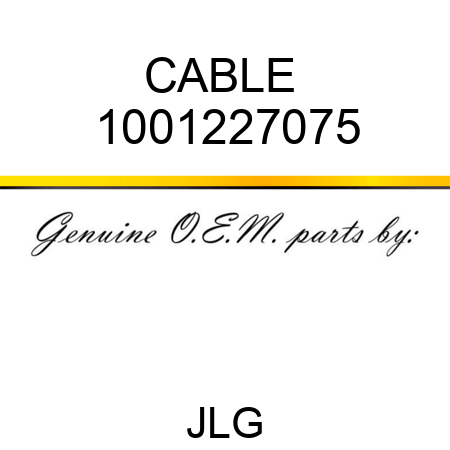 CABLE  1001227075