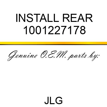 INSTALL REAR 1001227178