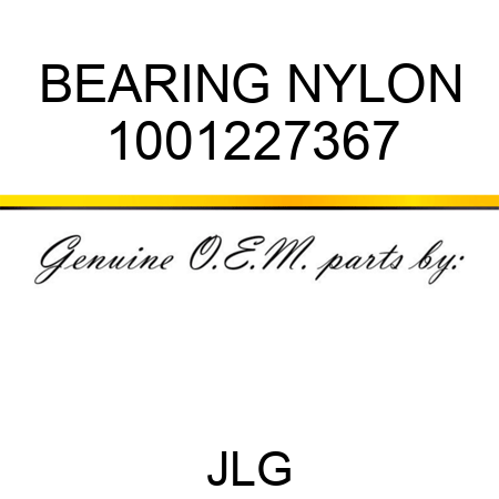 BEARING NYLON 1001227367