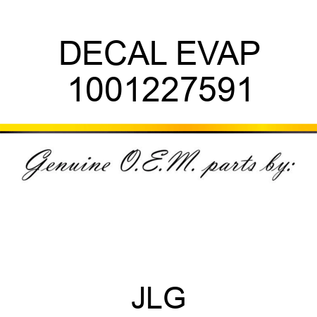 DECAL EVAP 1001227591