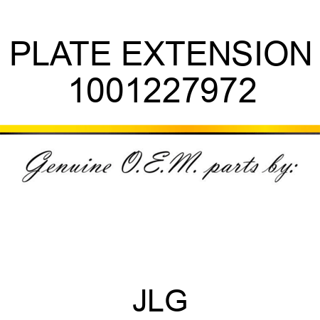 PLATE EXTENSION 1001227972
